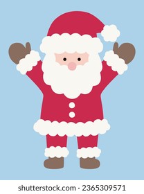 Vector illustration of cute Santa Claus.