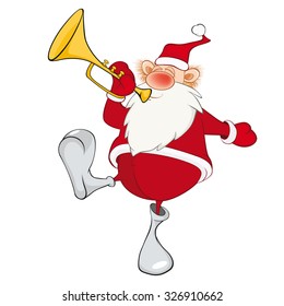 Vector Illustration of Cute Santa Claus . Cartoon Character