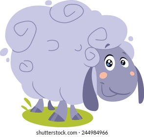 Vector illustration of a cute sheep