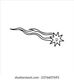 ilustración vectorial de la estrella de tiro lindo