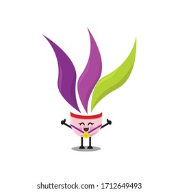 Vector Illustration of cute shuttlecock character with medal. Very suitable for badminton tournament mascot and badminton poster.