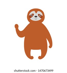 Vector illustration of cute Sloth