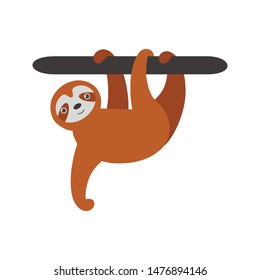 Vector illustration of cute Sloth