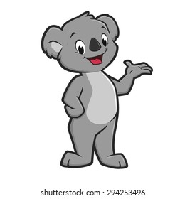 Vector illustration of a cute smiling koala