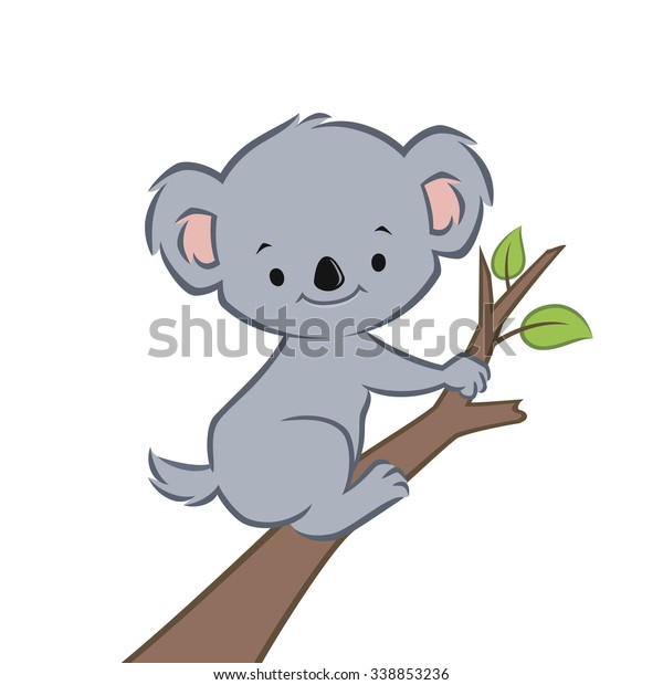 Vector Illustration Cute Smiling Koala On Stock Vector (Royalty Free ...