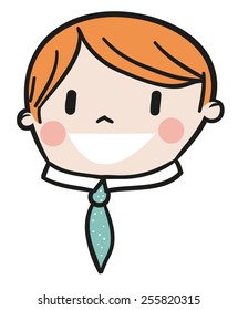 Vector illustration of a cute smiling man.