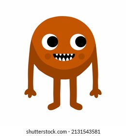 Vector Illustration of Cute Smiling Monster.