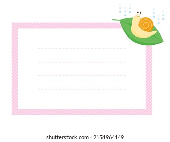 Vector illustration of a cute snail .