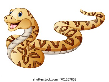 Vector illustration of Cute snake cartoon