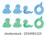 Vector illustration of cute snake character
