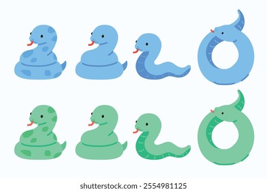 Vector illustration of cute snake character
