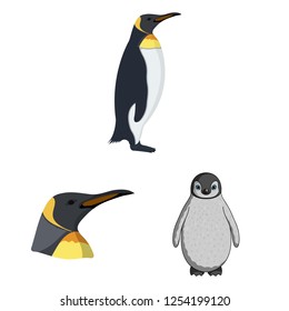 Vector illustration of cute and snow icon. Set of cute and happy stock symbol for web.