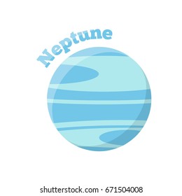 vector illustration of cute space sticker with the planet neptune. Design great for patch, badge, print or pin