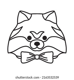 Vector illustration of cute spitz.