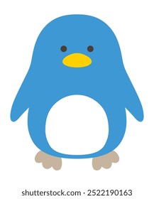 Vector illustration of a cute standing penguin