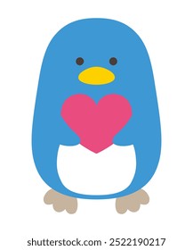 Vector illustration of a cute standing penguin