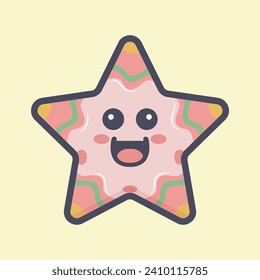 CARÁCTER DE LA ESTRELLA DE LA ILUSTRACIÓN DEL VECTOR