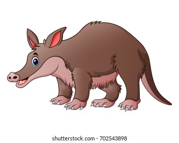 Vector illustration of Cute tapir cartoon