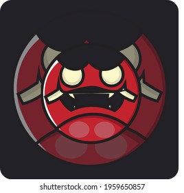 Vector illustration of cute tengu perfect for gaming logo and t shirt.