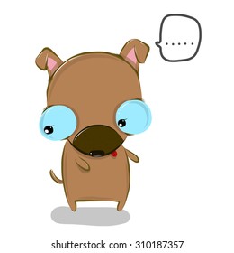 vector illustration of cute thai-dog   cartoon  drawing style