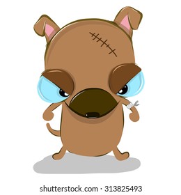 vector illustration of cute thai-dog  cartoon  drawing style