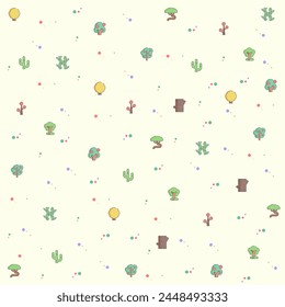 	
Ilustración vectorial de unos bonitos árboles y plantas. Colección de la naturaleza, parque, verde, bosque, bosque, paisaje, pino, tropical y otros Elementos. Aislado en beige.