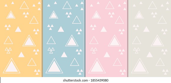 Vector illustration of cute triangle pattern graphics.