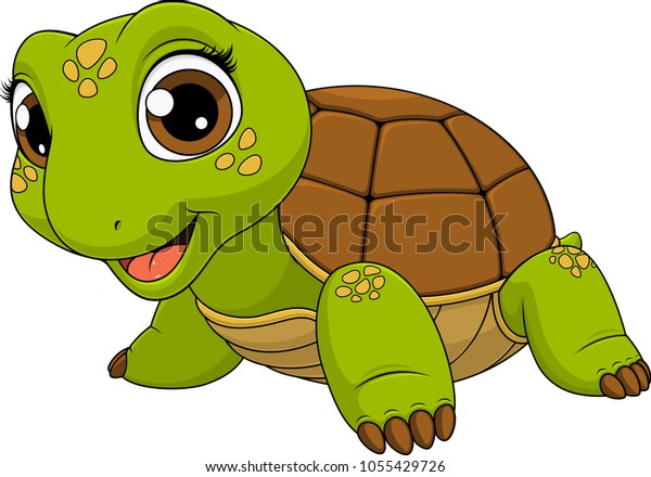 Vector Illustration Cute Turtle Baby Child Stock Vector Royalty Free