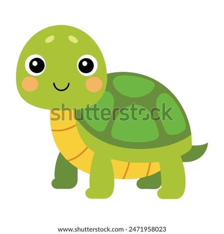 Vector illustration of Cute turtle cartoon