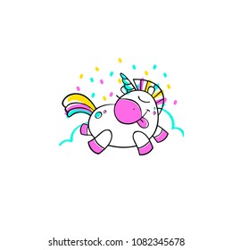 Vector illustration of cute unicorn
