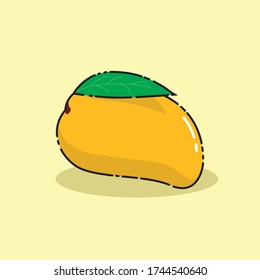 Ilustración vectorial de una fruta linda y única