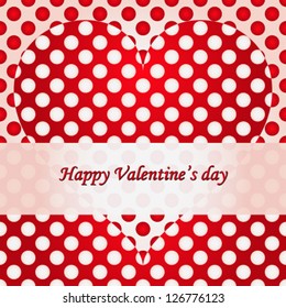 Vector illustration. Cute Valentines day card.