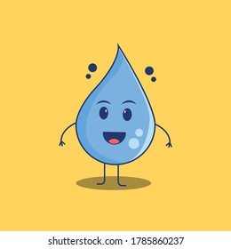 Ilustración vectorial del personaje de agua linda