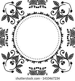 Vector illustration cute wreath frame for decoration of poster