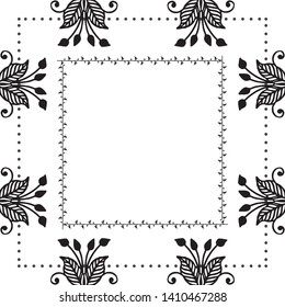 Vector illustration cute wreath frame for decoration of poster