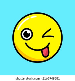Vector illustration of cute yellow emoticons various expressions