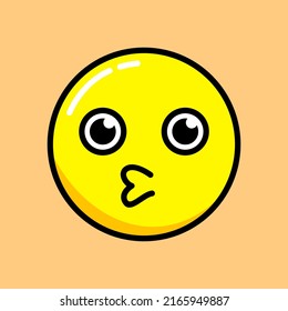 Ilustración vectorial de emoticonos amarillos bonitos varias expresiones