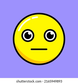 Vector illustration of cute yellow emoticons various expressions
