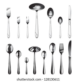 Vector illustration of cutlery set