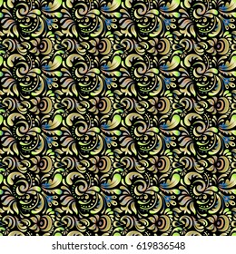 Vector illustration. Cutout paper lace texture, vector tulle background, swirly seamless pattern.