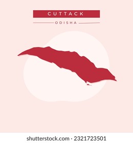 Vector illustration vector of Cuttack city map india city
