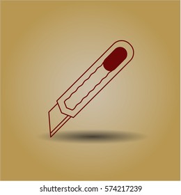 Ilustración vectorial del icono de corte en negro
