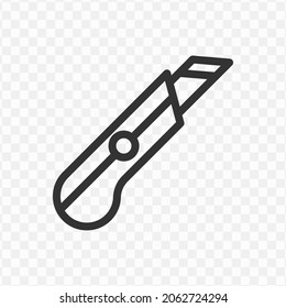 Vector illustration of cutter icon in dark color and transparent background(png).