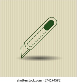 Ilustración vectorial del icono de corte en verde