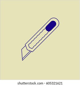 Vector Illustration of Cutter icon in violet color
