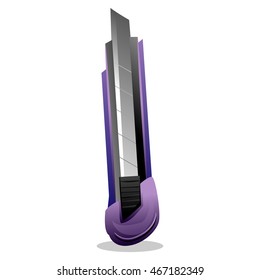 Vector Illustration of Cutter Knife