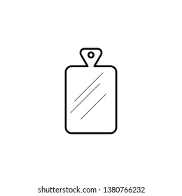 vector illustration cutting board kitchen equipment image vector icon flat logo. Outline icon isolated on white background.