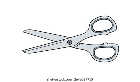 Vector Illustration of Cutting Scissors for Arts and Crafts and Office Supplies