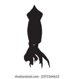 Vector Illustration of Cuttlefish Silhouette