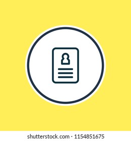 Vector illustration of cv icon line. Beautiful connect element also can be used as resume icon element.